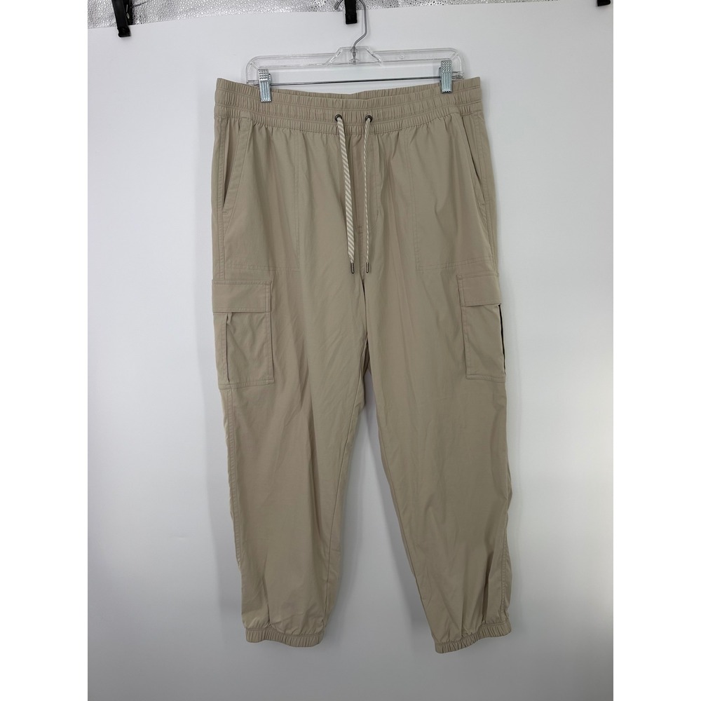 Vuori Womens High Rise Cargo Joggers Khaki Tan Performance Pants XXL VW494